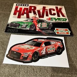 *6 for $10!* Kevin Harvick NASCAR Hero Card w/ Sticker Hunt Brothers Pizza Race
